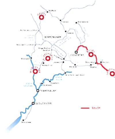 Coventry and return from Gayton
