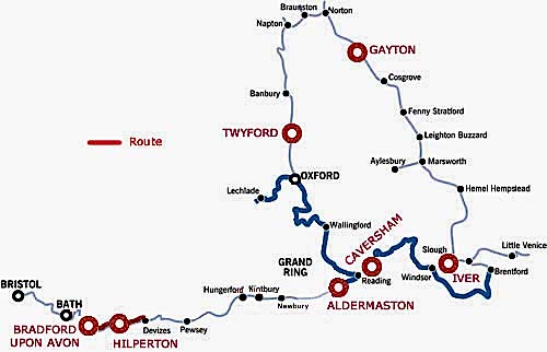 Devizes and return from Bradford on Avon
