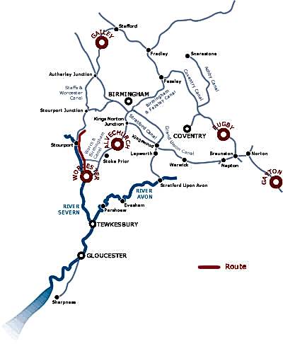 Kidderminster and return from Worcester