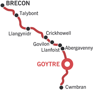 Llangynidr and return from Goytre