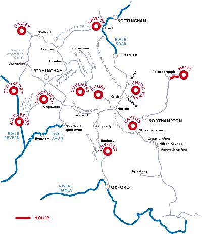 Peterborough and Ferry Meadows Country Park through the fens from March