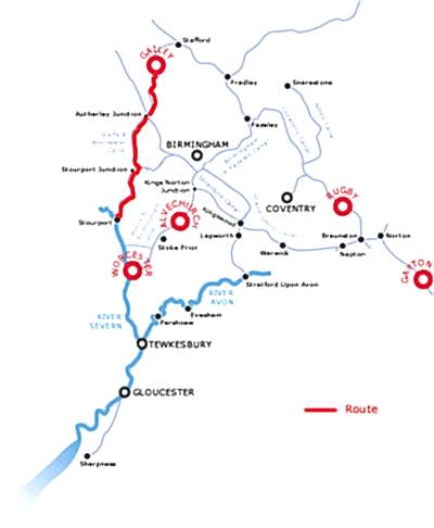 Stourport and return from Gailey