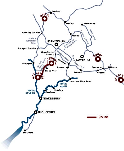 Worcester and return from Alvechurch